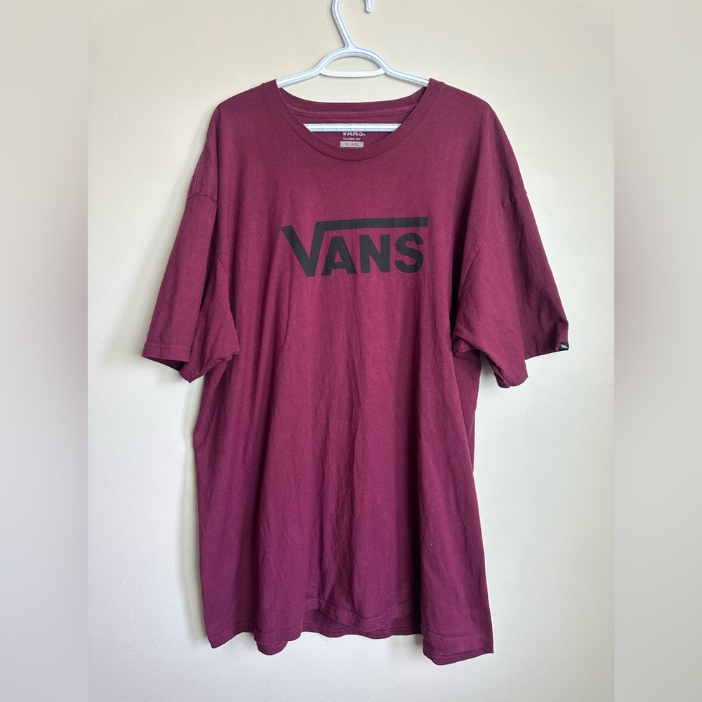 Vans Size XXL Red Short Sleeve Tee Casual Comfort